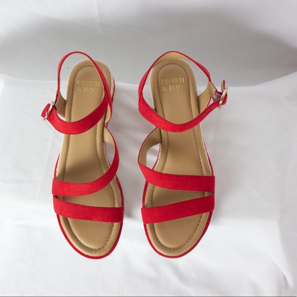 Crown & Ivy Wedge Sandal 9.5 M - Picture 2 of 7